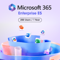 Microsoft Office 365 E5 -1 year- 200 users