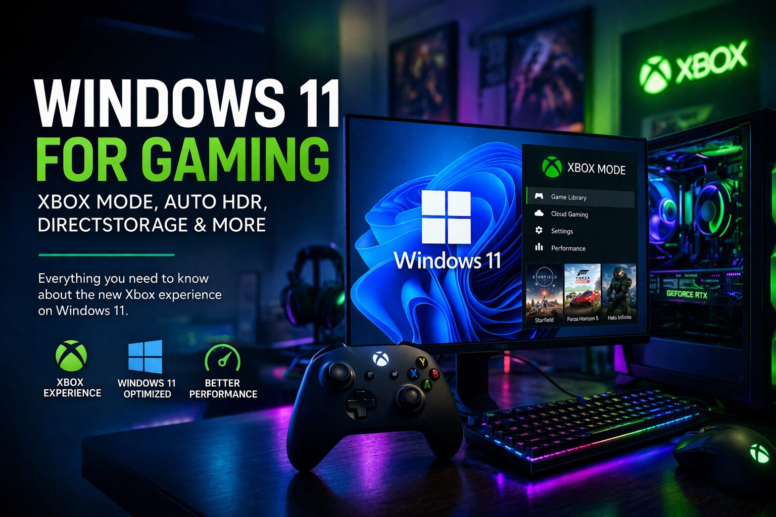 xbox mode windows 11, auto hdr windows 11, directstorage windows 11, is windows 11 good for gaming, windows 11 game mode